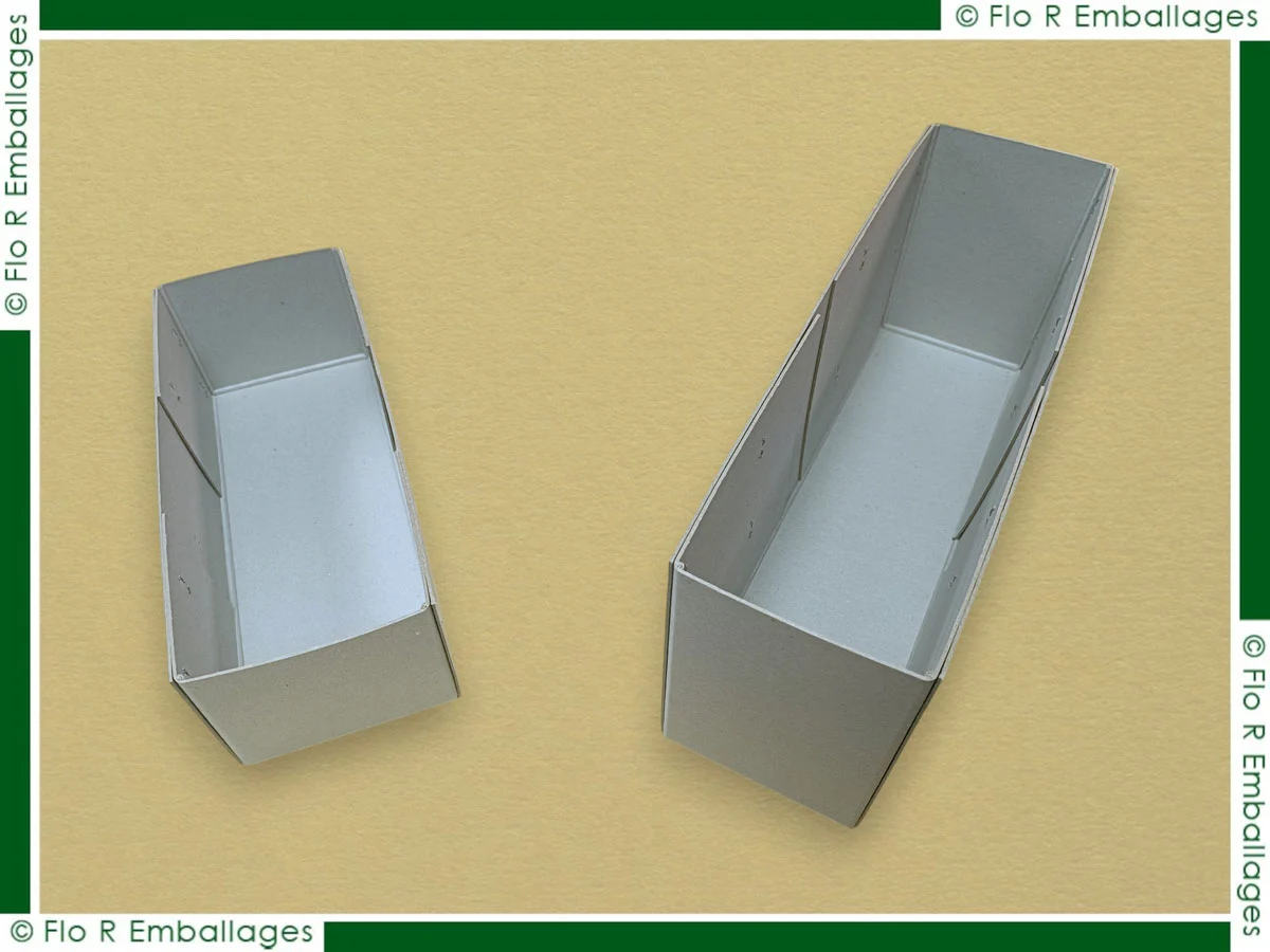 Miniature - bacs et cuvettes carton gris kraft compact brut naturel