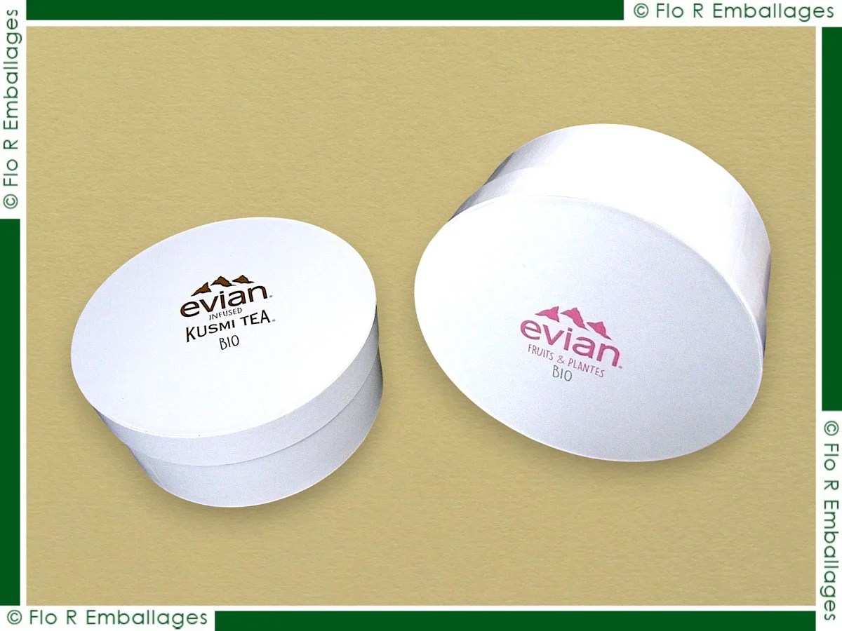 Boîte ronde en carton fabriquée sur mesure avec personnalisation