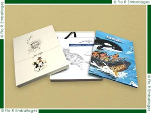 Miniature de coffret carton adapté aux BD, mangas, comics et livres, personnalisable sur-mesure