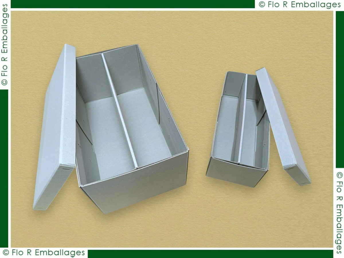 Miniature - emballage carton gris brut vintage