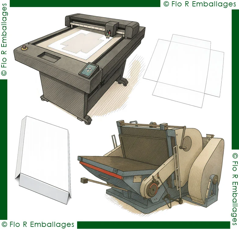 Découpe carton à la forme et au format pour coffrets sur-mesure
