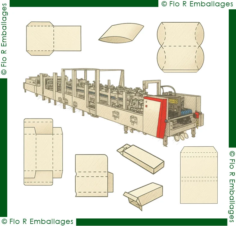 Machine de pliage collage pour assemblage solide et durable de supports carton et packaging